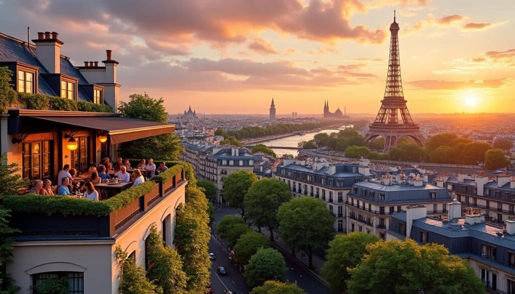 découvrez notre sélection des meilleurs rooftops à paris, où vous pourrez apprécier des vues imprenables sur la ville lumière tout en savourant une ambiance unique. idéal pour une sortie entre amis ou un rendez-vous romantique, ces terrasses vous promettent une expérience inoubliable !