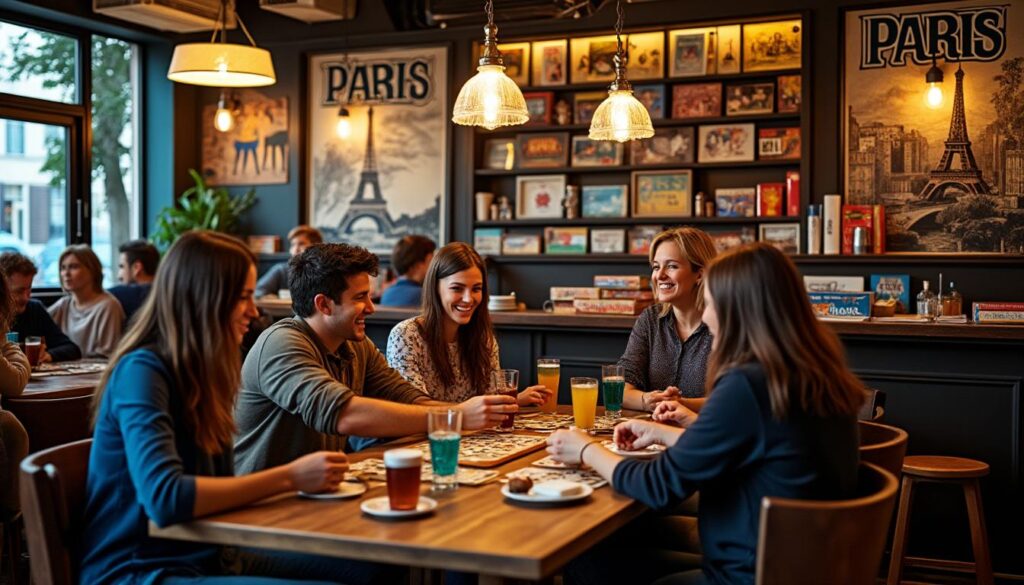 découvrez les bars à jeux les plus originaux de paris, où l'ambiance conviviale se mêle à la passion du jeu. que vous soyez amateur de jeux de société, de jeux vidéo ou de quiz, ces établissements uniques vous promettent des soirées mémorables entre amis. plongez dans l'univers ludique de la capitale et laissez-vous surprendre par des expériences authentiques et divertissantes.