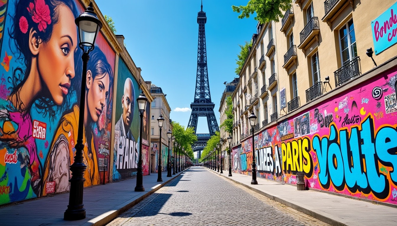découvrez les lieux incontournables pour admirer le street art à paris. suivez notre itinéraire et partez à la rencontre des plus belles œuvres urbaines de la capitale.