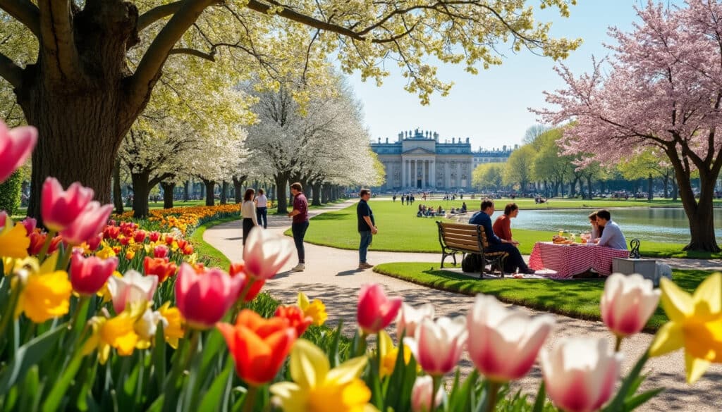 découvrez paris au printemps avec les magnifiques floraisons du jardin du luxembourg et profitez d'un pique-nique convivial aux invalides, lieux parfaits pour une journée ensoleillée et culturelle.