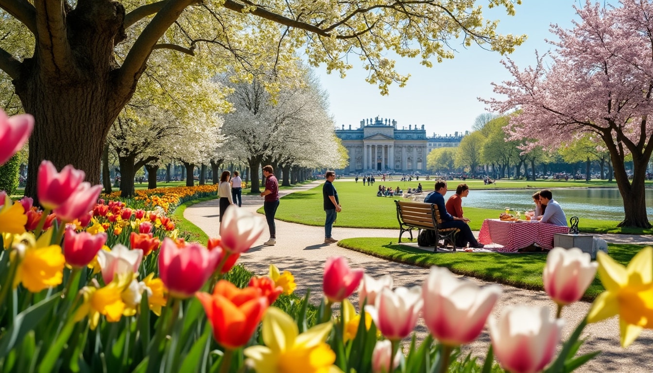 découvrez paris au printemps avec les magnifiques floraisons du jardin du luxembourg et profitez d'un pique-nique convivial aux invalides, lieux parfaits pour une journée ensoleillée et culturelle.