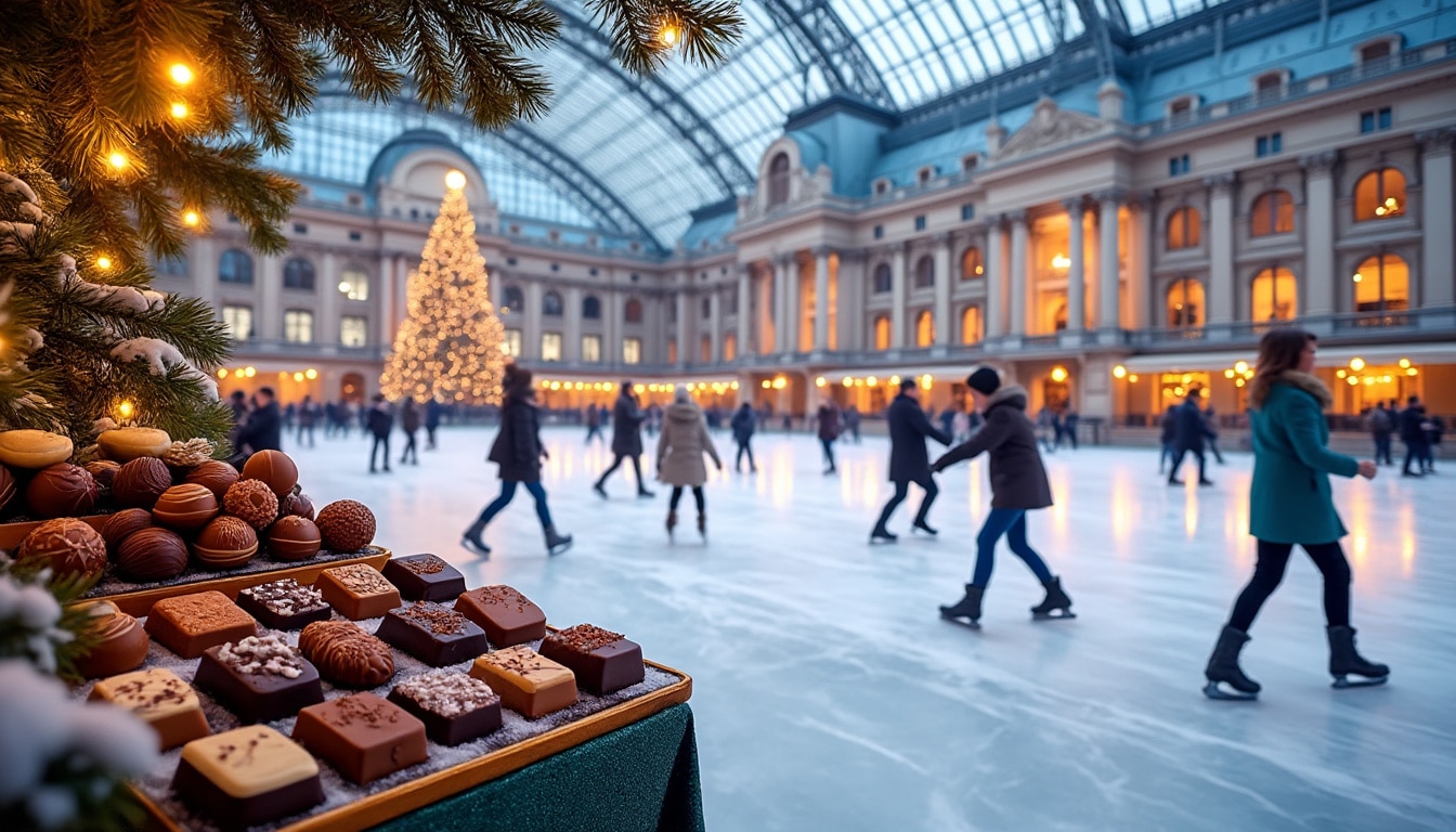 découvrez paris en hiver avec la magique patinoire du grand palais (ouverte selon la saison) et savourez les délicieux chocolats artisanaux du marais pour une expérience gourmande et hivernale unique.