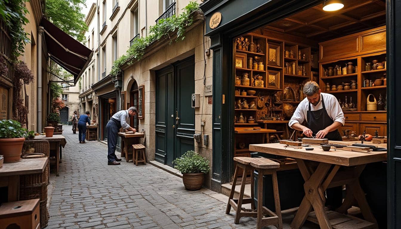 découvrez le patrimoine vivant de paris à travers des ateliers d'artisanat uniques autour de la rue du faubourg saint-antoine, un véritable voyage au cœur des savoir-faire traditionnels.