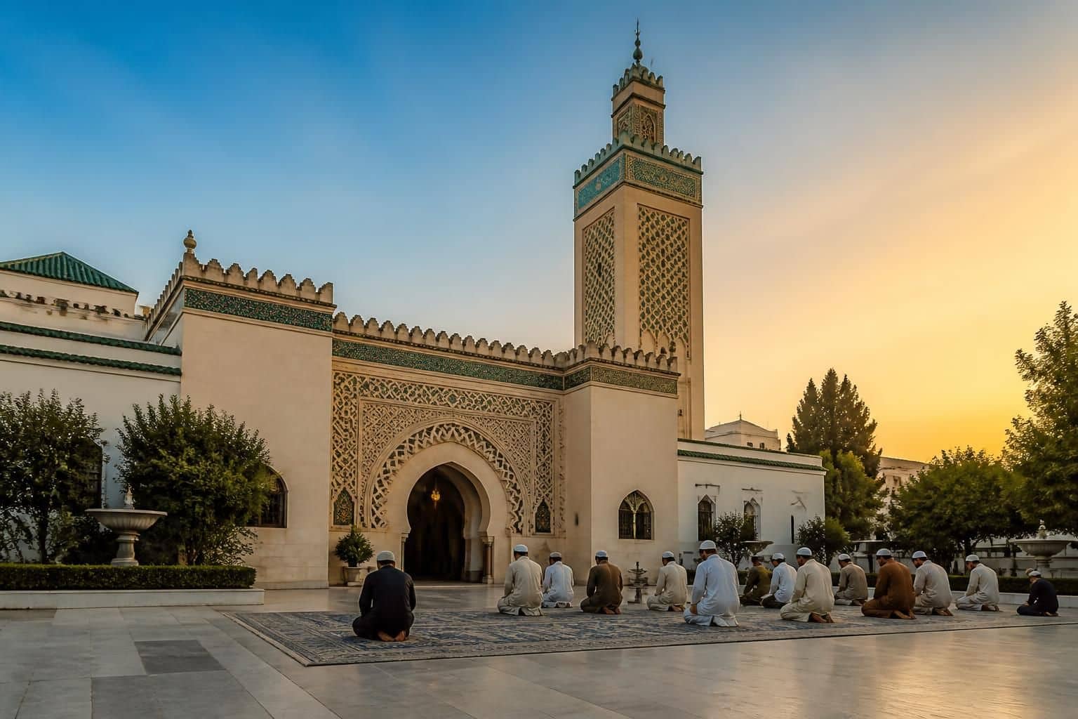 consultez les heures de prières en temps réel de la grande mosquée de paris sur notre site officiel. informations précises pour vos pratiques religieuses.