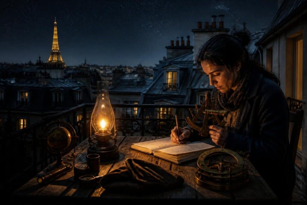 un astronome amateur explique comment calculer la latitude et la longitude de paris grâce à l'observation des étoiles.