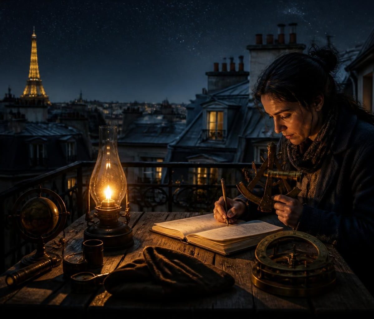 un astronome amateur explique comment calculer la latitude et la longitude de paris grâce à l'observation des étoiles.