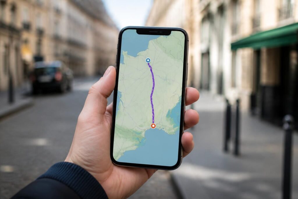 découvrez comment le gps waze calcule l'itinéraire à pied entre paris et montpellier pour un trajet optimisé et précis.