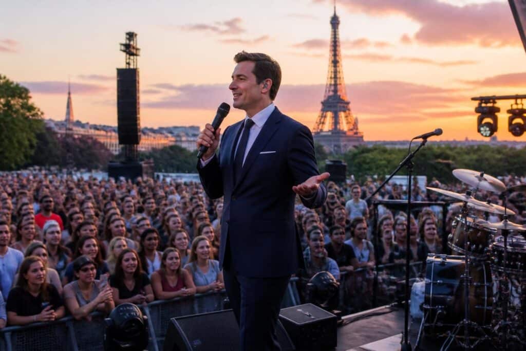 l'organisateur de l'événement musical annonce un concert exceptionnel à paris ce weekend. ne manquez pas cette expérience unique pleine de rythmes et d'émotions.
