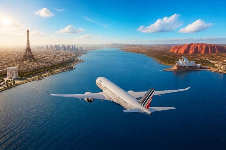 estimez facilement la durée de vol entre paris et l'australie grâce à l'outil air france, pour mieux planifier votre voyage.