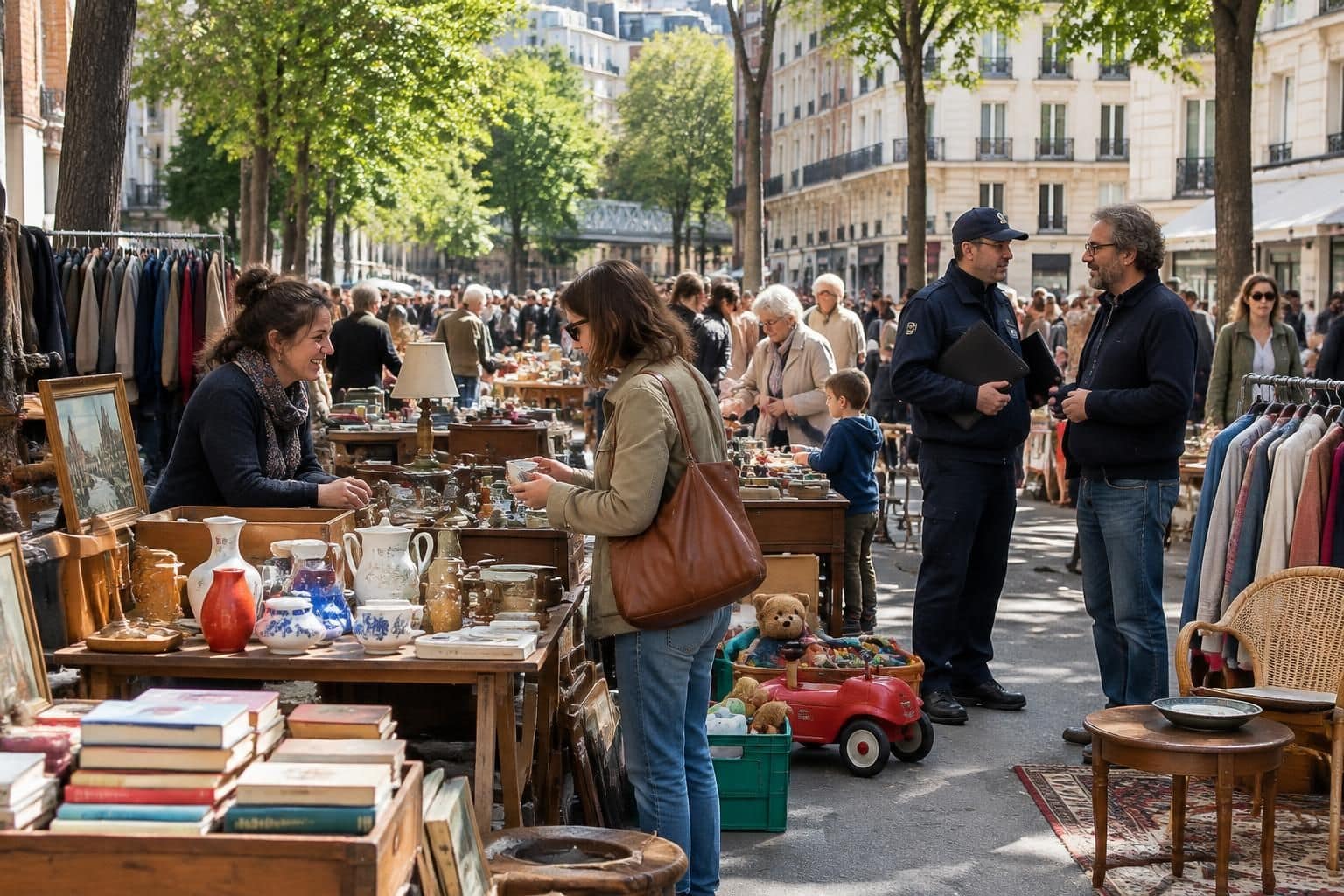 la mairie d’arrondissement autorise la brocante dans le 19ᵉ arrondissement de paris ce week-end. découvrez les dates, horaires et informations pratiques.