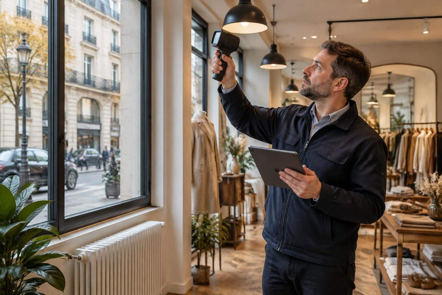 un diagnostiqueur énergétique réalise l’audit de performance énergétique de votre commerce à paris et identifie les leviers pour réduire vos consommations.