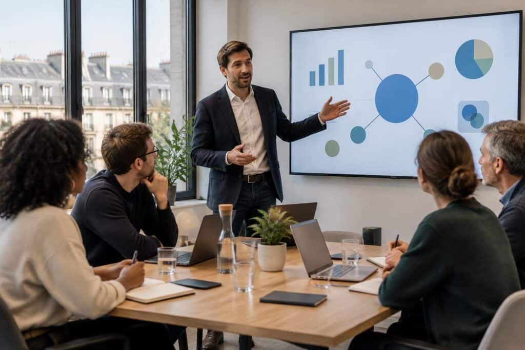 un formateur indépendant anime vos formations digitales à paris avec club formation digital. développez des compétences pratiques grâce à un accompagnement personnalisé.