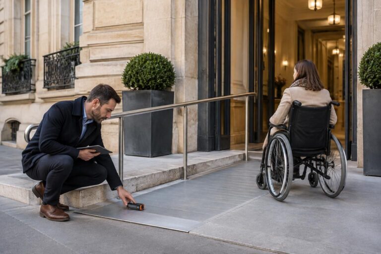 faites réaliser un audit d’accessibilité pmr de votre bâtiment à paris par un spécialiste : diagnostic, conformité réglementaire et recommandations adaptées.