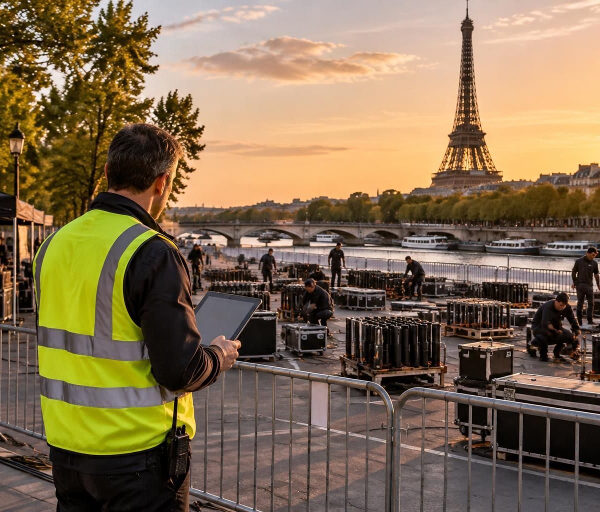 un organisateur d’événements prépare le feu d’artifice à paris aujourd’hui. découvrez les coulisses de cette soirée festive dans la capitale.